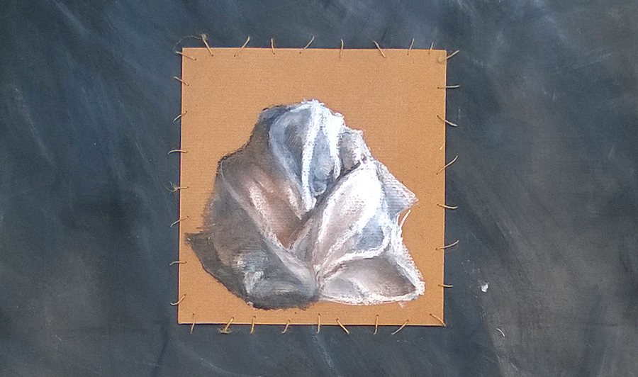 "Dove vanno le lacrime" pastello a olio su carta, 2015