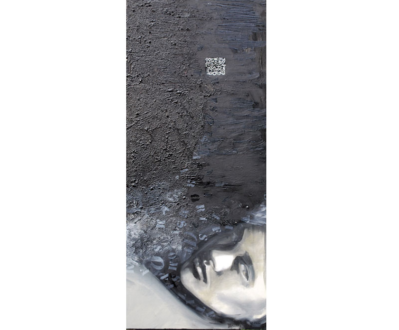 “La rabbia sale…” 2011, olio su tela cm. 40×100