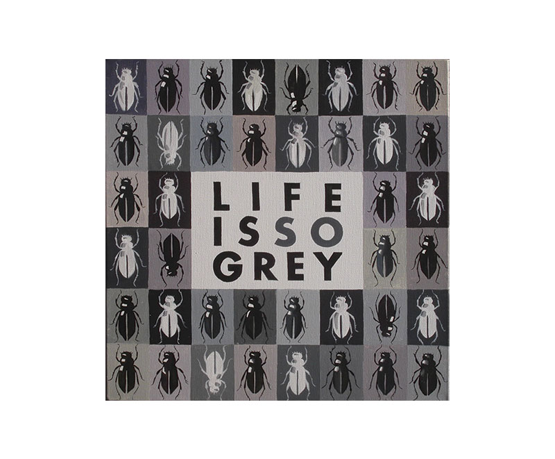 "Life is so grey" 2010, olio su tela, cm.40x40